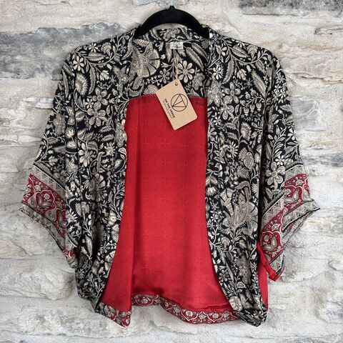 SALE,//,PETITE,KIMONO,STYLE,JACKET,UK8,to,UK12:,black,,white,,red,,floral,black, white, red, floral , Petite, Kimono, style, jacket, handmade, ireland 