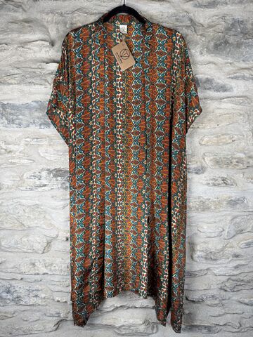 SALE,//,SHORTER,LONG,KIMONO,STYLE,JACKET,ONE,SIZE,UK6,to,22:,retro,cool,,teal,,orange,,cream,Retro, cream, teal, orange, long, Kimono, style, jacket, curvy, plus, size, on, the, verge