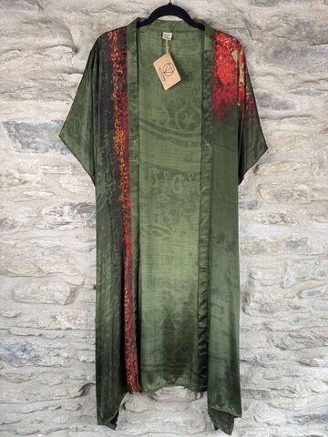 SALE,//,LONG,KIMONO,STYLE,JACKET,ONE,SIZE,UK10,to,28:,green,,red,,yellow,,abstract,green, red, yellow, abstract, Kimono, style, jacket, curvy, plus, size, on, the, verge