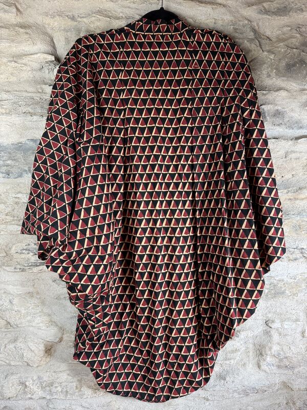 SALE // COTTON ORIGINAL KIMONO style jacket UK8 to UK14: black, maroon, cream - product images  of 
