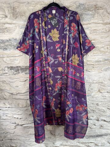 NEW,EXTRAVAGANT,LONG,KIMONO,STYLE,JACKET,UK10,to,28:,purple,,lime,,pink,with,gold,threads,,floral,purple, lime, pink, gold, floral, extravagant, long, Kimono, style, jacket, curvy, plus, size, on, the, verge
