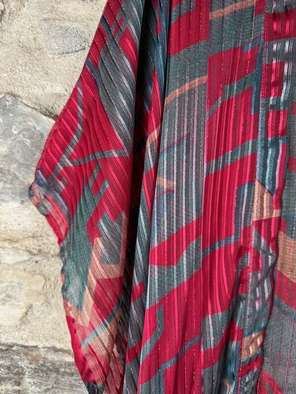 SHORTER LONG KIMONO STYLE JACKET ONE SIZE UK10 to 28: pink, grey, abstract - product images  of 