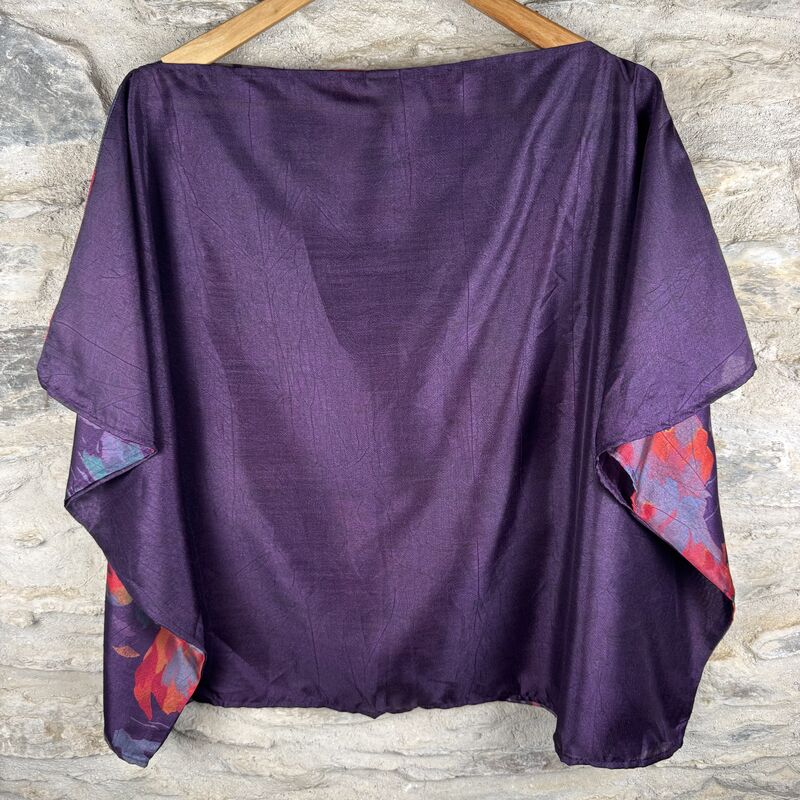 FREEDOM TOP ONE SIZE UK 12 to 20: purple, grey, red, orange, floral  - product images  of 