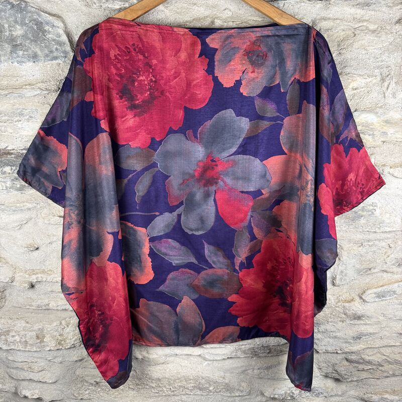 FREEDOM TOP ONE SIZE UK 12 to 20: purple, pink, floral  - product images  of 