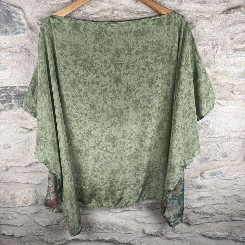 FREEDOM TOP ONE SIZE UK 12 to 20: green, choral and sand, floral - product images  of 