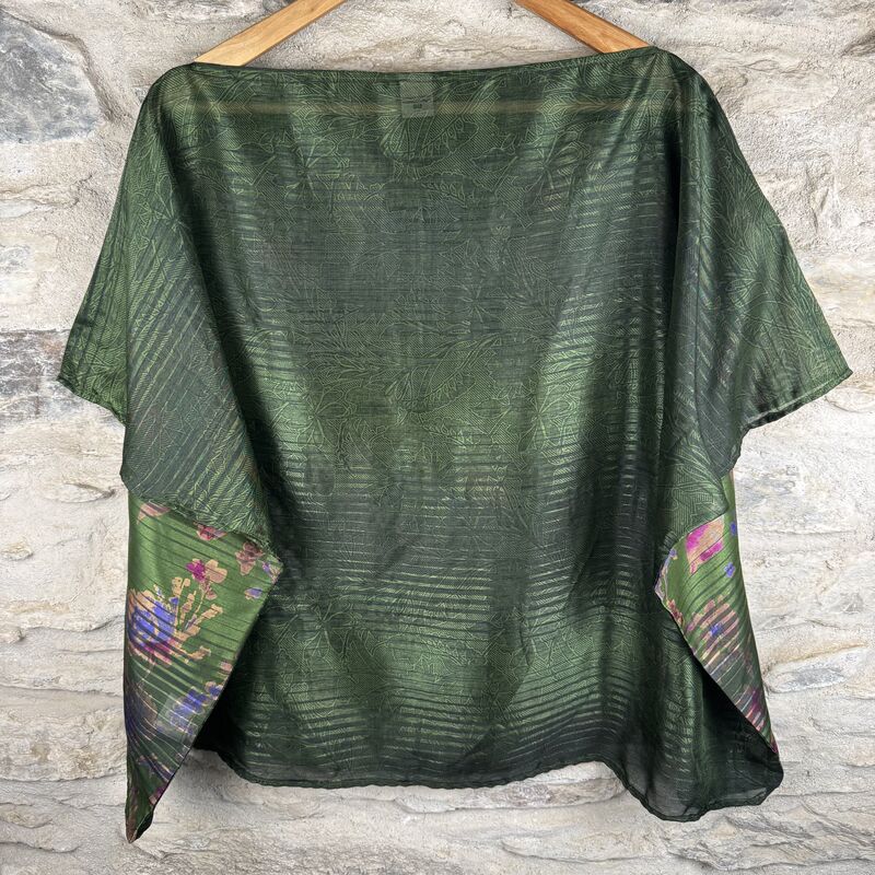 FREEDOM TOP SEE-THROUGH ONE SIZE UK 12 to 20: green, purple, pink, floral  - product images  of 