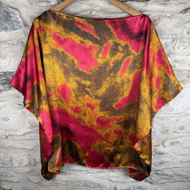 FREEDOM TOP ONE SIZE UK 12 to 20: yellow, pink, abstract  - product images  of 