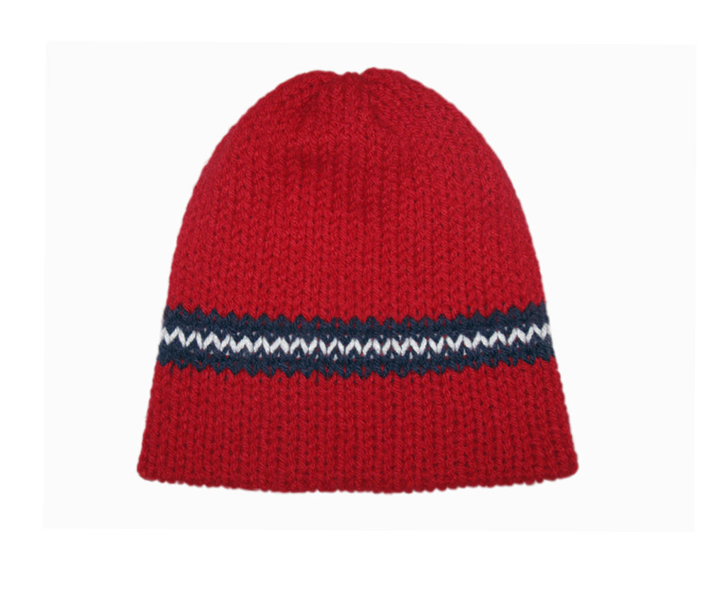 Red Pin Stripe Beanie - product images  of 