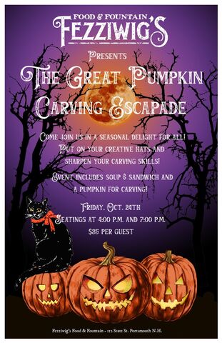 Fezziwig's,Food,and,Fountain,presents,the,Great,Pumpkin,Carving,Escapade