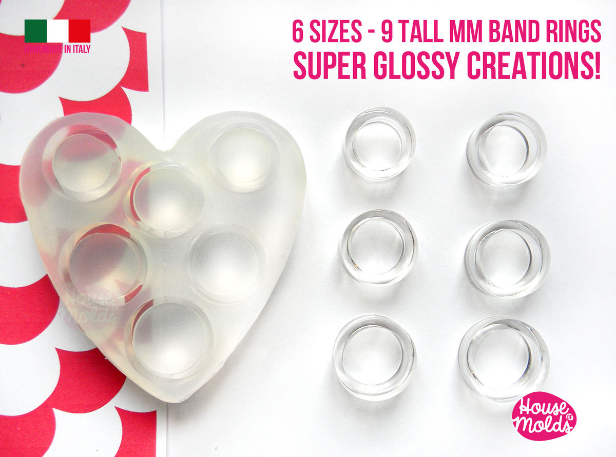 6 band rings sizes clear mold mold for multisize band rings 9 mm ring size 9