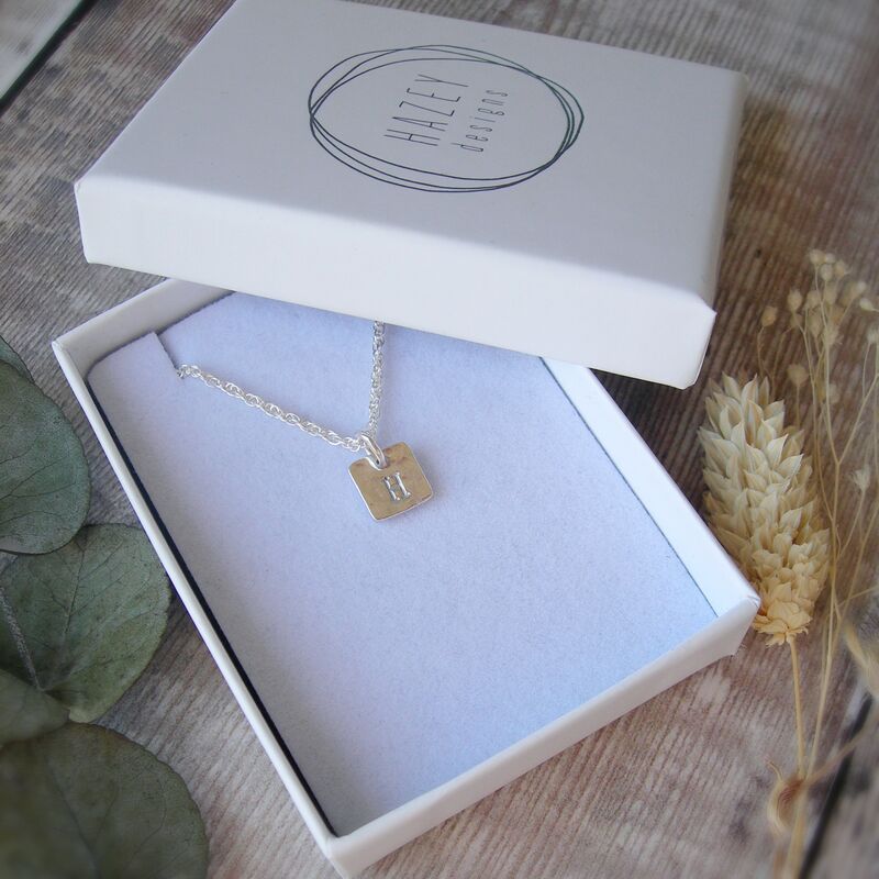 Little Initial Square Necklace - product images  of 