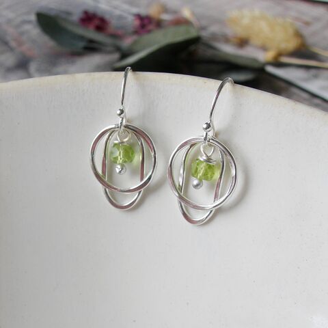 Peridot,Drop,Earrings,Peridot earrings, peridot silver earrings, green earrings, hazey designs