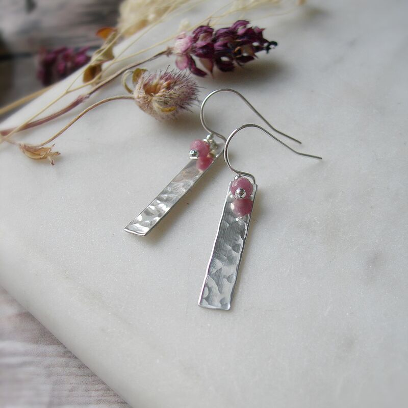 Pink Tourmaline Long Earrings  - product images  of 