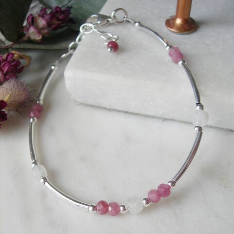 Pink,Tourmaline,and,Moonstone,Bracelet,pink tourmaline bracelet