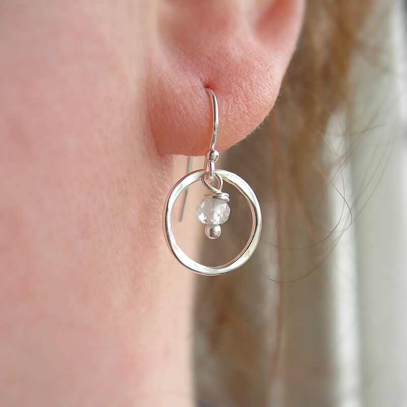 Sky Blue Topaz Circle Earrings - product images  of 