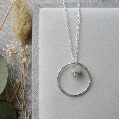 Kiwi,Jasper,Sterling,Silver,Circle,Necklace,kiwi jasper necklace, circle pendant necklace