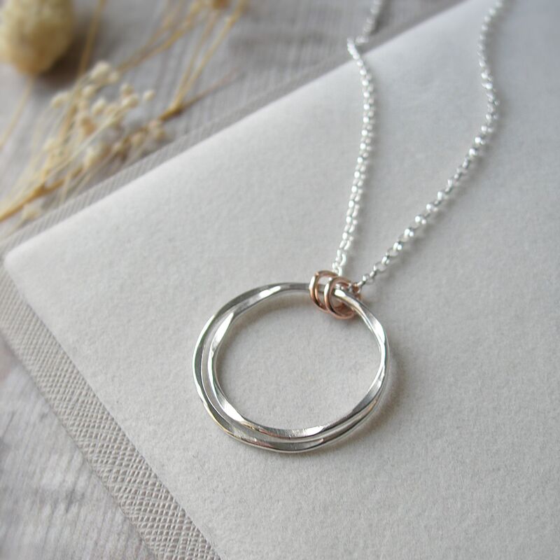 Sterling Silver Circles Necklace - product images  of 