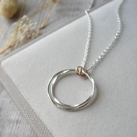 Sterling,Silver,Circles,Necklace,silver circles pendant 