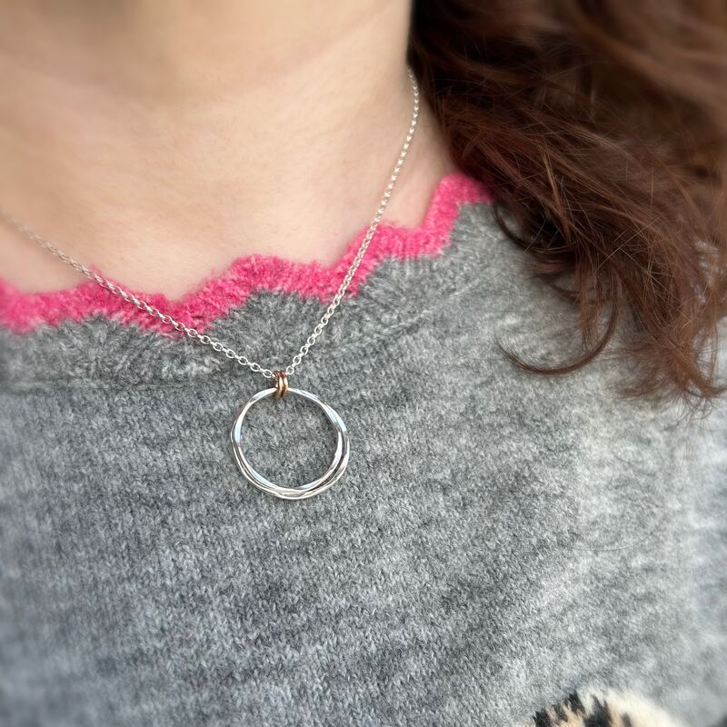Sterling Silver Circles Necklace - product images  of 