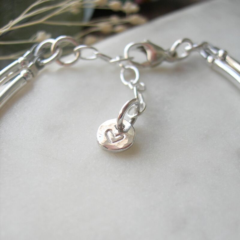 Turquoise Disc Hammered Silver Bracelet - product images  of 