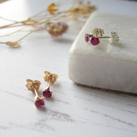 Rhodolite,Garnet,Stud,Earrings,garnet studs, garnet stud earrings, rhodolite garnet studs