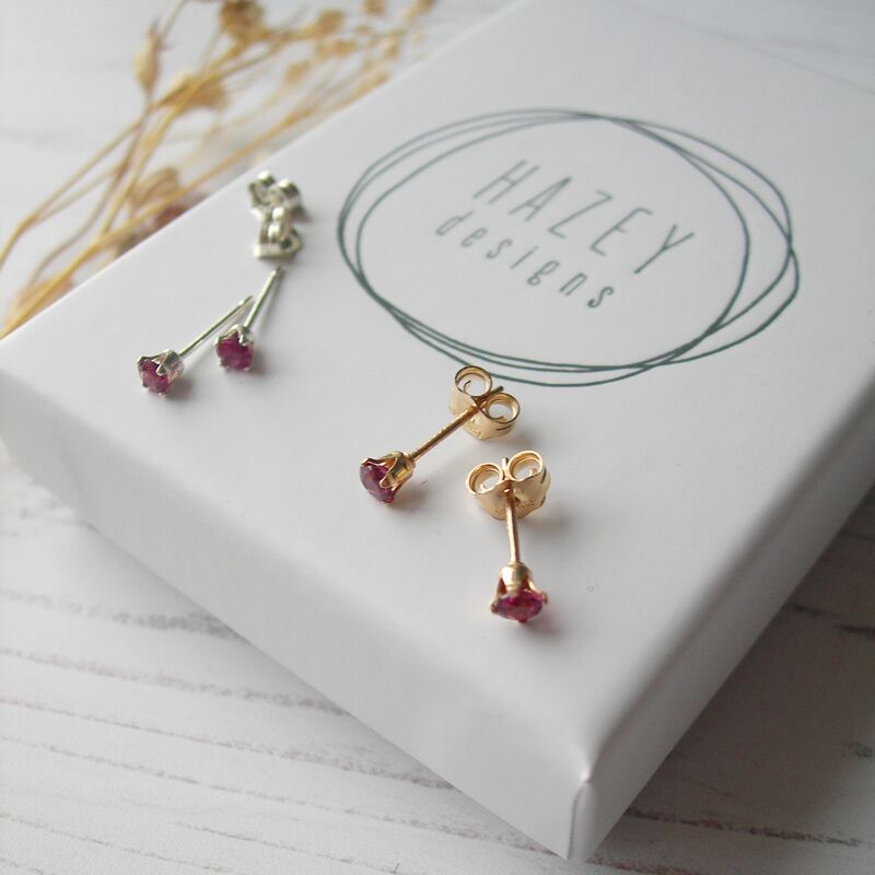 Rhodolite Garnet Stud Earrings  - product images  of 