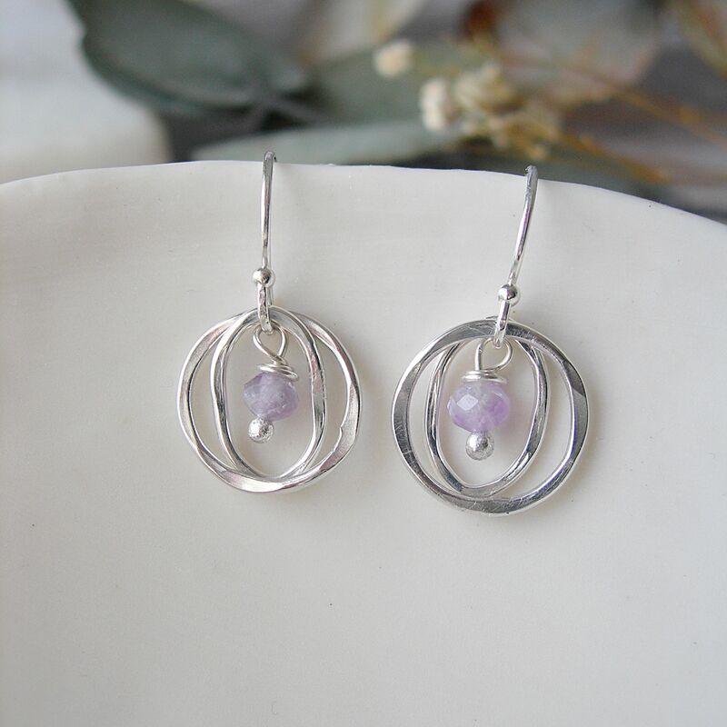 Birthstone Swirl Earrings - product images  of 