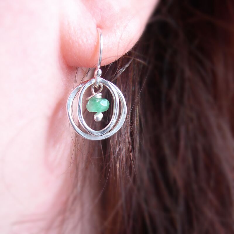 Birthstone Swirl Earrings - product images  of 