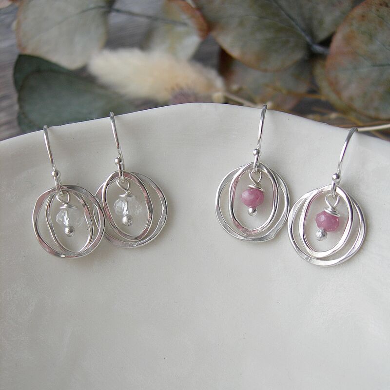 Birthstone Swirl Earrings - product images  of 