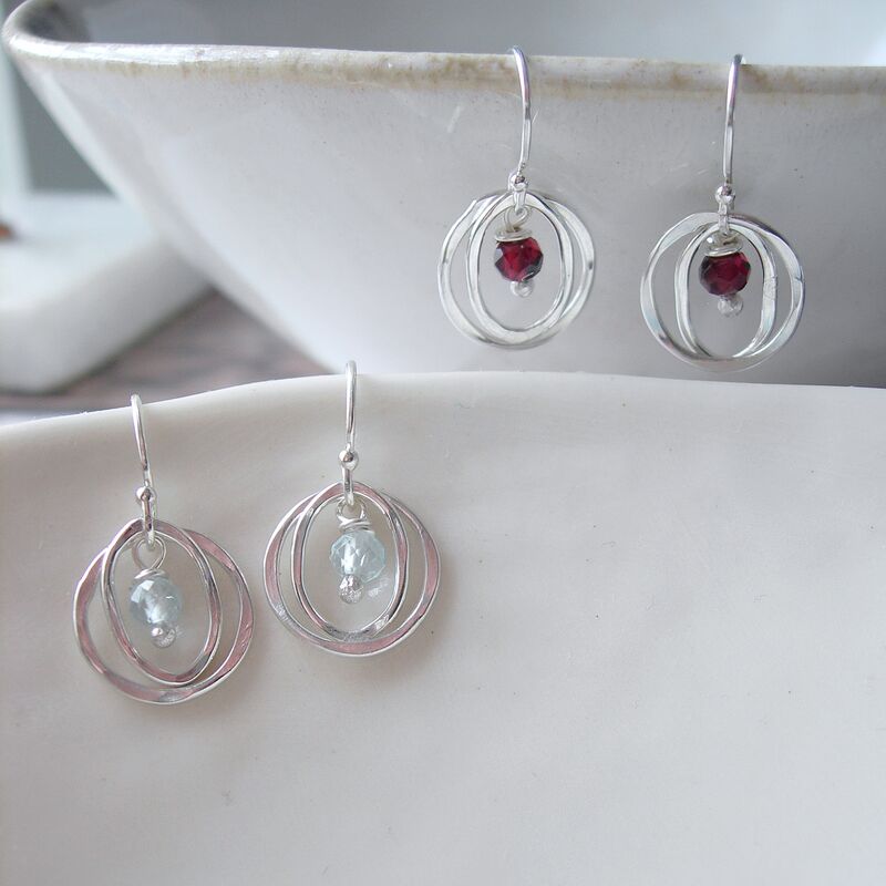 Birthstone Swirl Earrings - product images  of 