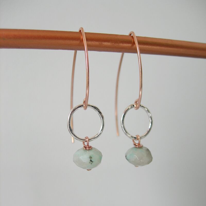 Long Mixed Metal and Jasper Earrings - product images  of 