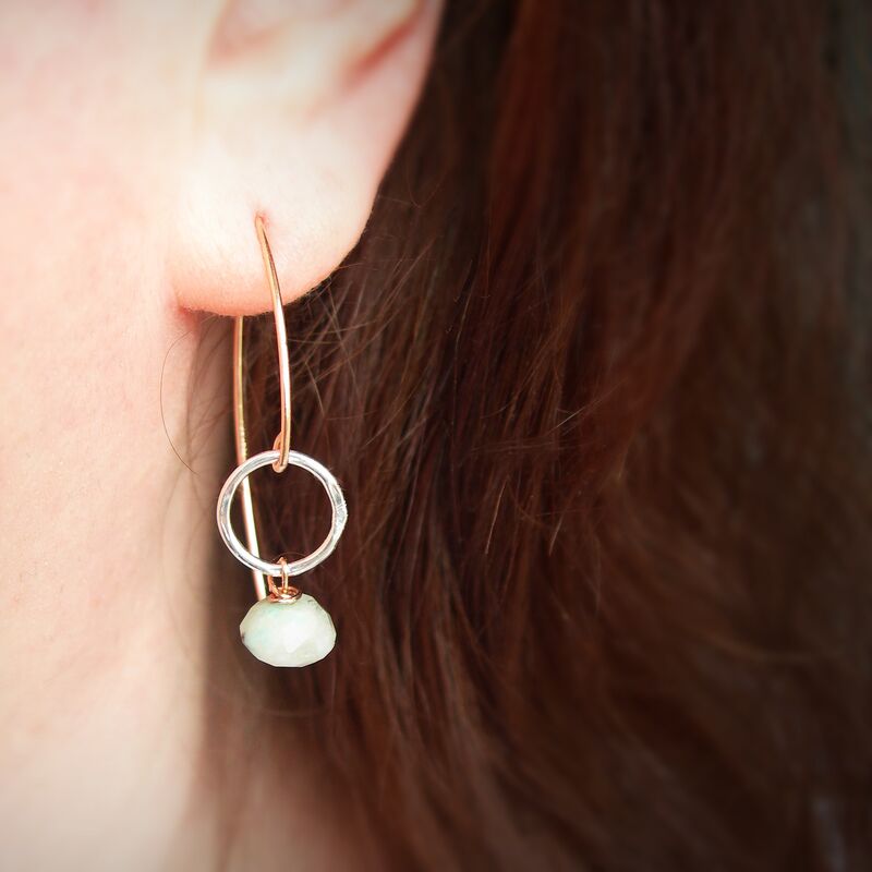 Long Mixed Metal and Jasper Earrings - product images  of 