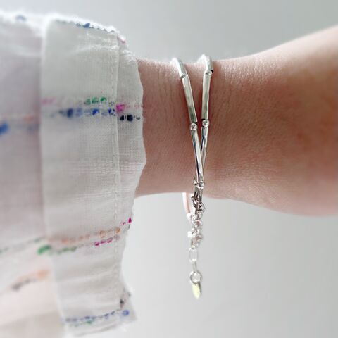 Double,Stranded,Hammered,Sterling,Silver,Bracelet,hammered silver bracelet, silver bracelets