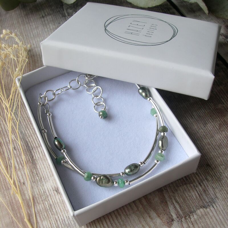 Emerald Double Stranded Bracelet - product images  of 