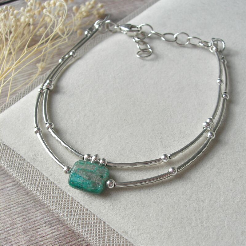 Kyanite Silver Rope Bracelet - product images  of 