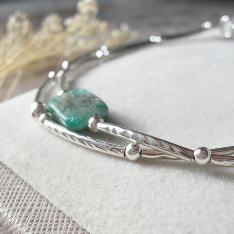 Kyanite,Silver,Rope,Bracelet,kyanite bracelet, silver bracelet, handmade silver bracelet, made in Scotland