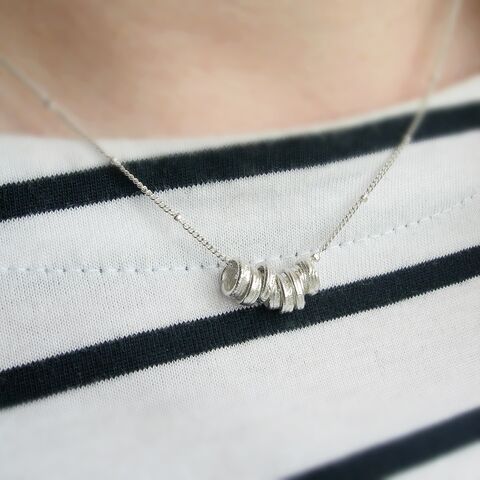 Sterling,Silver,Reels,Necklace,sterling silver necklace, handmade silver necklace, hazey designs
