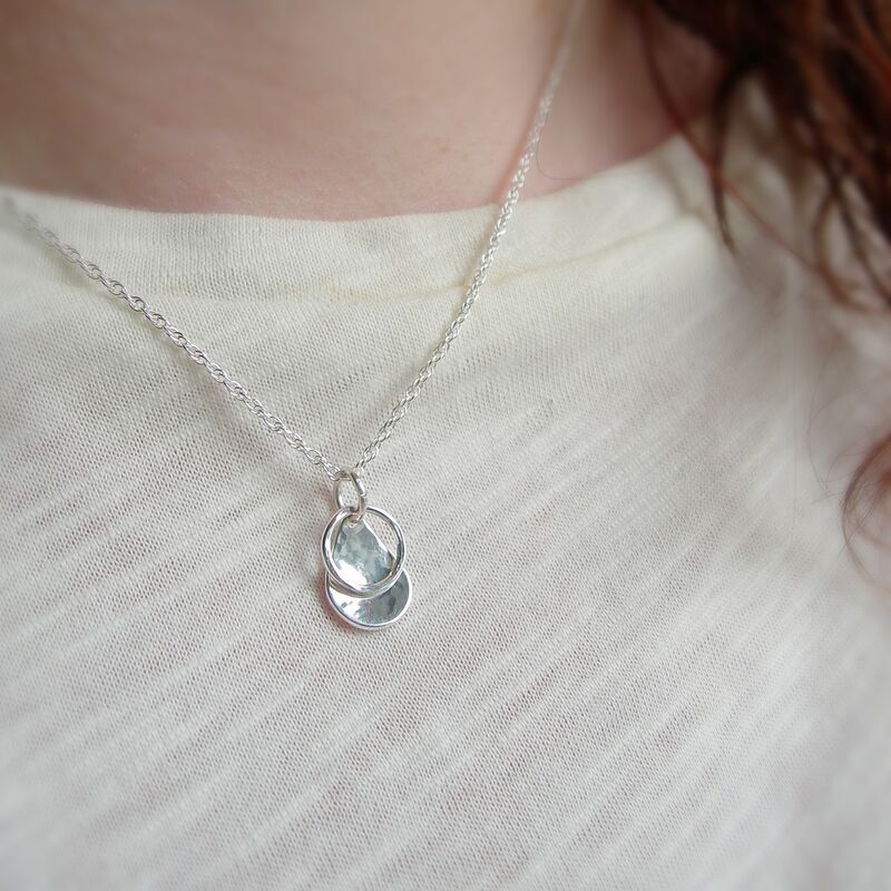 Orchid Petal Sterling Silver Necklace - product images  of 