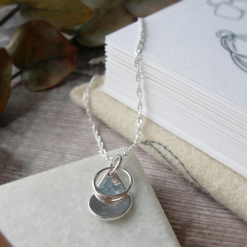 Orchid Petal Sterling Silver Necklace - product images  of 