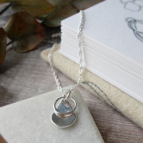 Orchid,Petal,Sterling,Silver,Necklace,orchid pendant, wildflower necklace, flower pendant, silver pendant, handmade silver jewellery