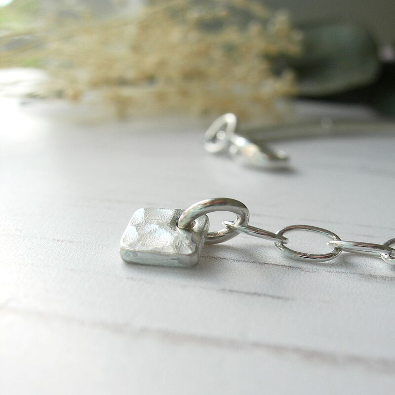 Sapphire Hammered Silver Bracelet - product images  of 