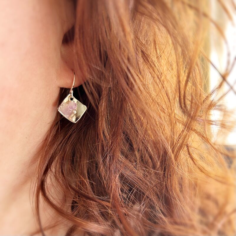 Amethyst Curve Earrings - product images  of 