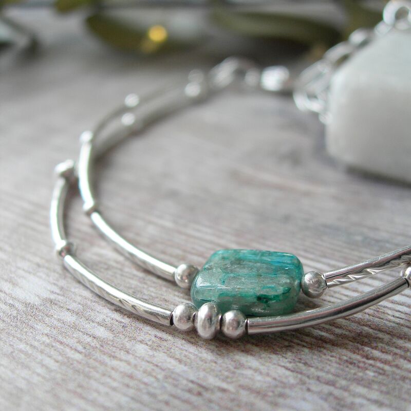 Kyanite Silver Rope Bracelet - product images  of 