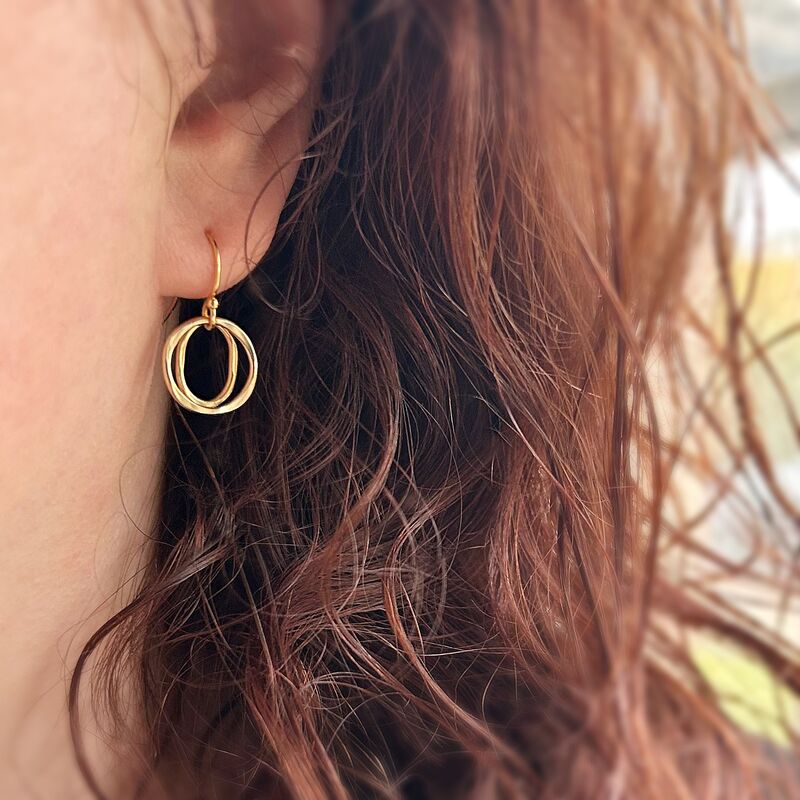 Filled Gold Swirl Earrings - product images  of 