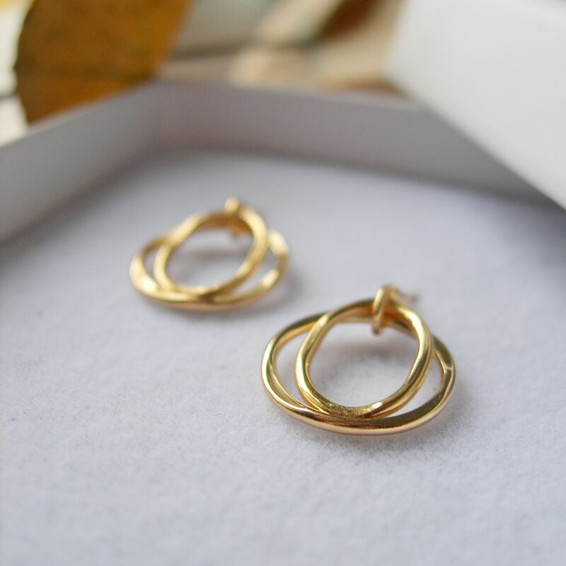 Filled Gold Swirl Earrings - product images  of 