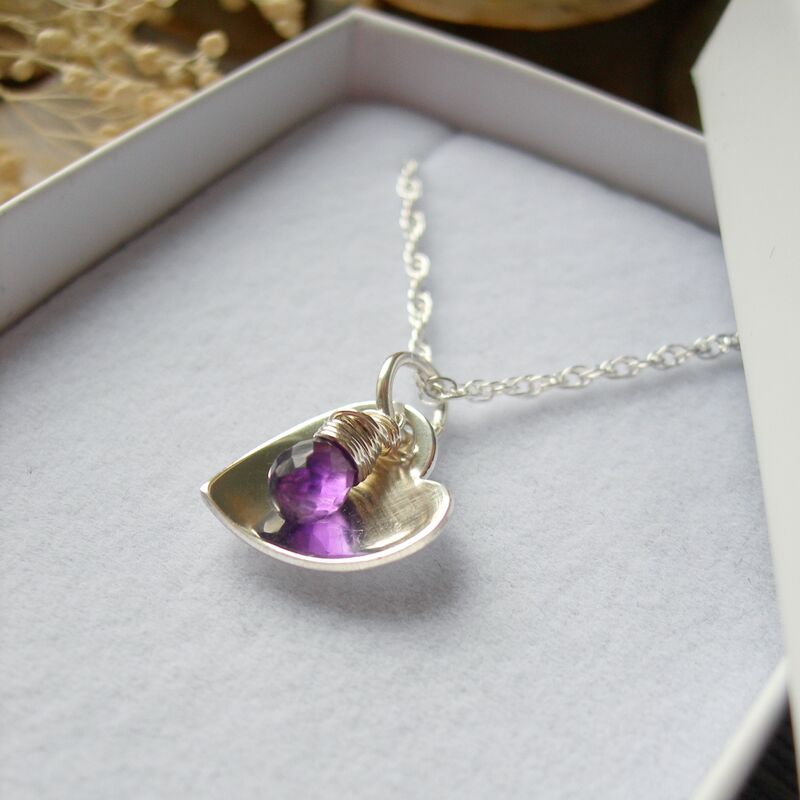 Amethyst Heart Pendant - product images  of 