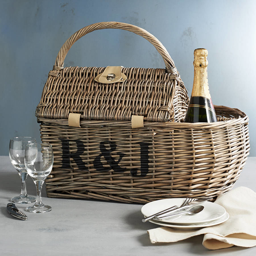 Personalised Two Person Boat Hamper Picnic Basket FREE