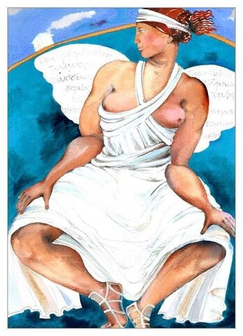 Rhea,Olga_Lowenstein,Art_Giclee_art_print,Figurative_Art_Print,Bold_Vibrant_Color,Gift_for_Him,London_Artist,Ancient_Greece,Sensual_Art,Large_art_print,Greek_costume,Feminine_Art_Print,Large_Wall_Art