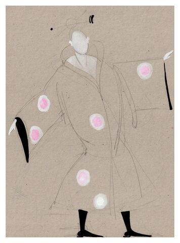 Sikibu,One,Olga_Lowenstein_Art,Giclee_art_print,Figurative_Art_Print,Japanese_motif,Gift_for_Her,London_Artist,Pastel_colours,Sensual_Art,Large_art_print,Theatrical_motifs,Feminine_Art_Print,Positive_optimistic,Wall_Art