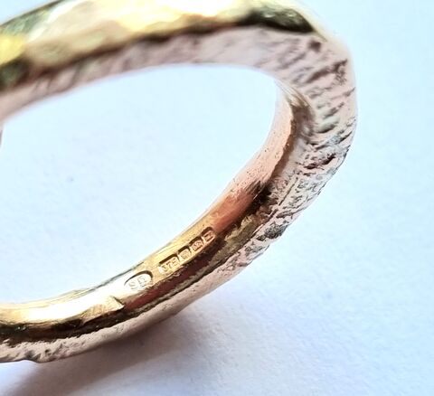 heavy,9ct,gold,bark,ring,recycled gold wedding ring, recycled gold ring, satin gold